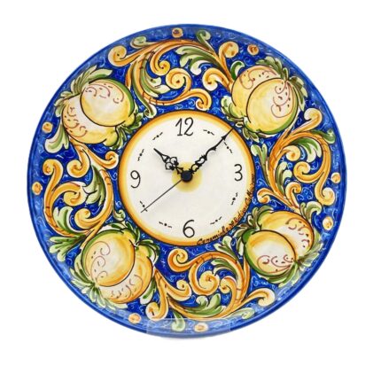 orologio-ceramica-caltagirone-ornato-decorato-ilrustico