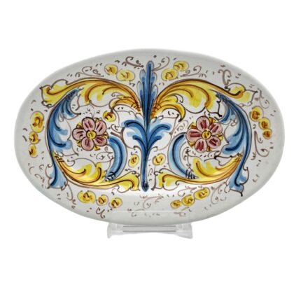 piatto-ovale-ceramica-caltagirone-ornato-decorato-ilrustico