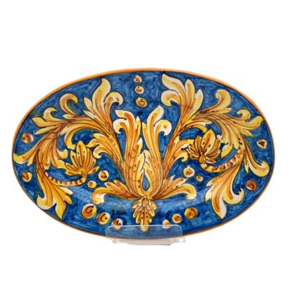 piatto-ovale-ceramica-caltagirone-ornato-decorato-ilrustico