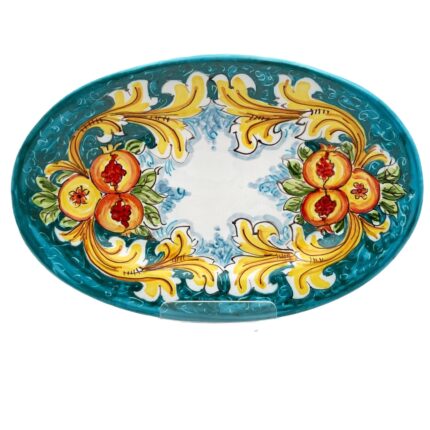 piatto-ovale-ceramica-caltagirone-ornato-decorato-ilrustico