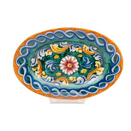 piatto-ovale-ceramica-caltagirone-ornato-decorato-ilrustico