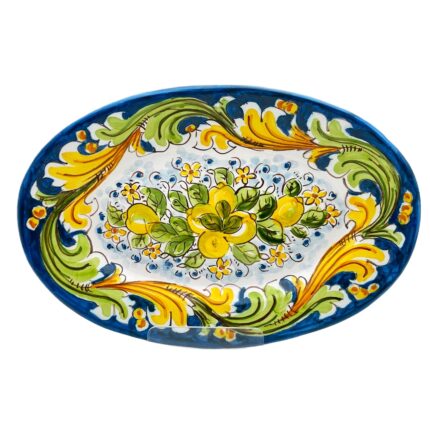 piatto-ovale-ceramica-caltagirone-ornato-decorato-ilrustico