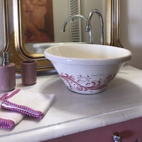 Caltagirone Ceramic Masonry Bathroom "Ornato"