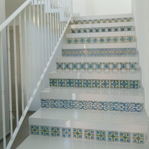 Stair Bands with Caltagirone Ceramic Tiles