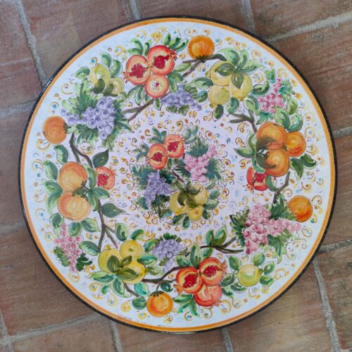 Tavolo in Pietra Lavica tondo con Frutta