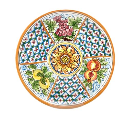 Piatto in ceramica di Caltagirone Frutta