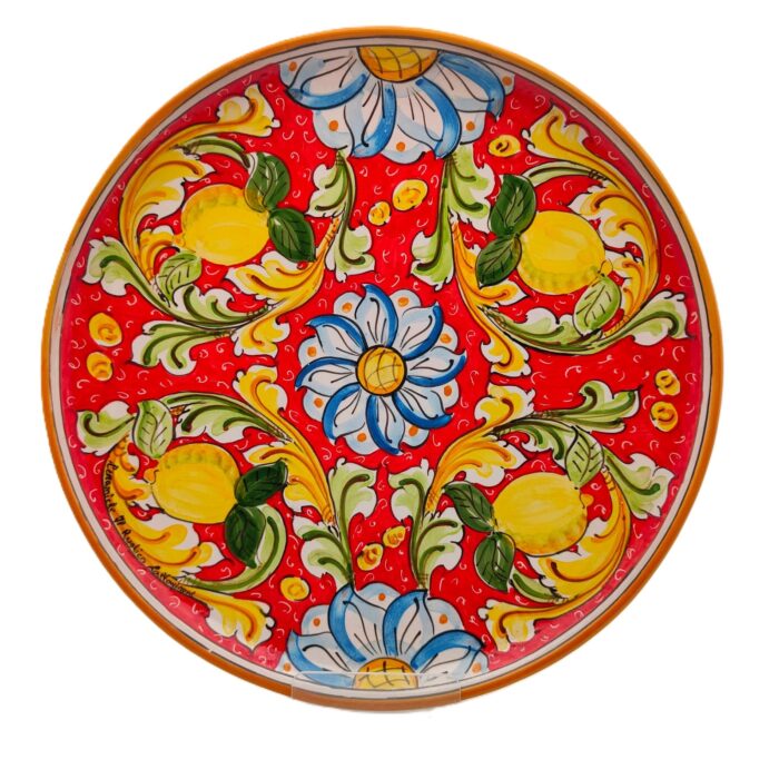 piatto-ceramica-caltagirone-ornato-decorato-ilrustico