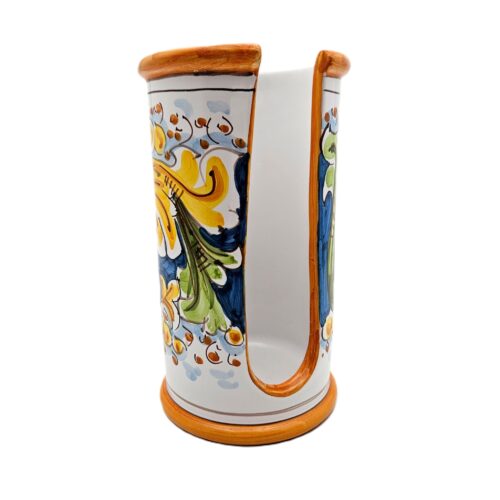portabicchieri-ceramica-caltagirone-ornato-ilrustico