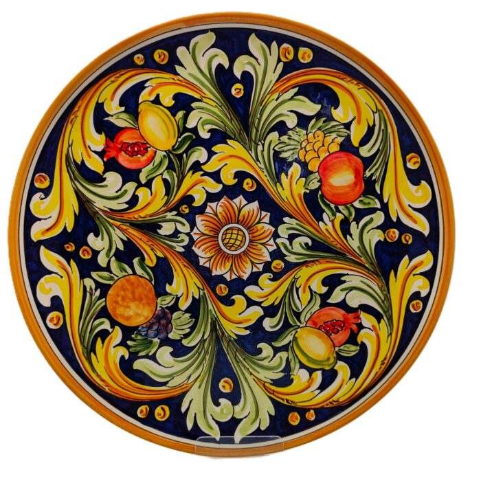 piatto-ceramica-caltagirone-ornato-decorato-ilrustico