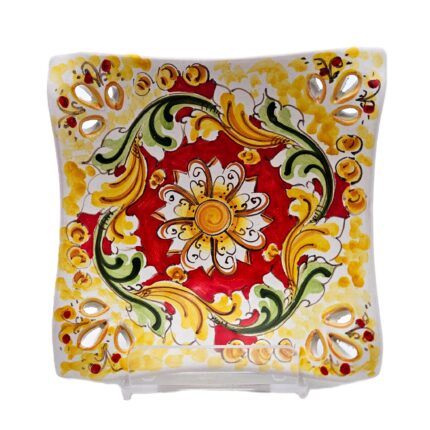 svuotatasche-ceramica-caltagirone-ornato-decorato-ilrustico