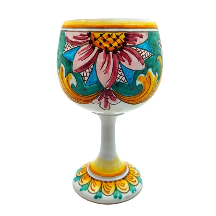 calice-ceramica-caltagirone-decorato-ilrustico