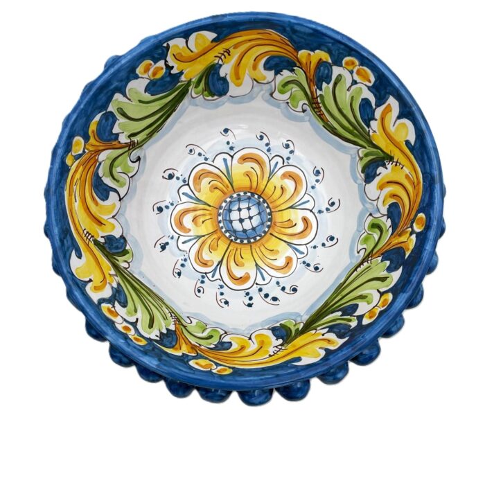 centrotavola-ceramica-caltagirone-decorato-ilrustico