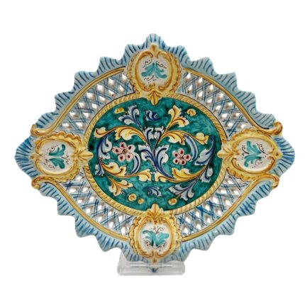 centrotavola-ceramica-caltagirone-ornato-decorato-ilrustico