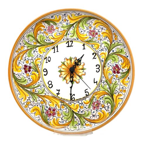 orologio-ceramica-caltagirone-decorato-ilrustico