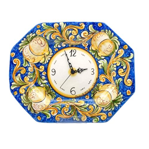 orologio-ceramica-caltagirone-decorato-ilrustico