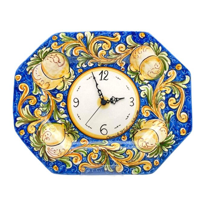 orologio-ceramica-caltagirone-decorato-ilrustico