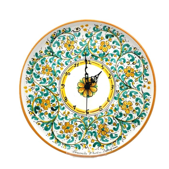 orologio-ceramica-caltagirone-decorato-ilrustico