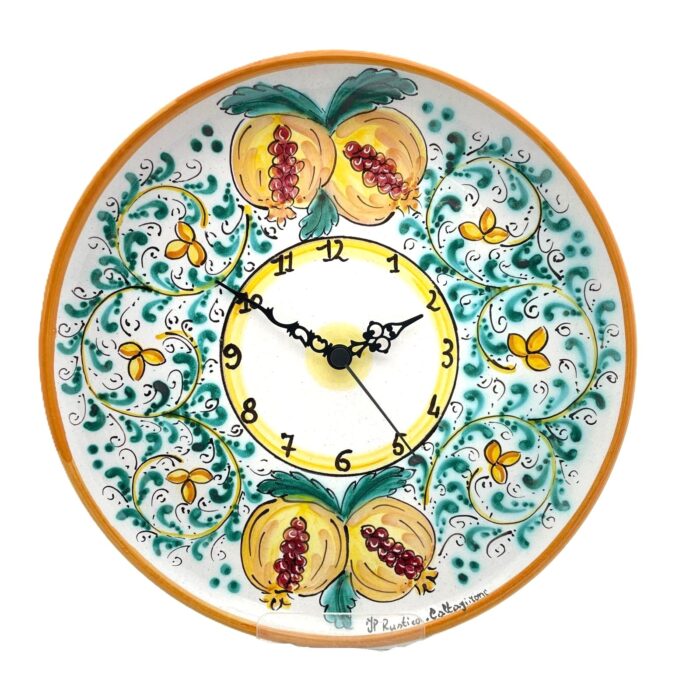 orologio-ceramica-caltagirone-decorato-ilrustico