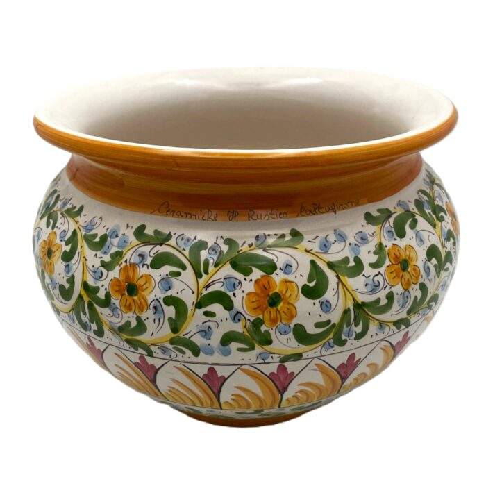 portapiante-ceramica-caltagirone-decorato-ilrustico