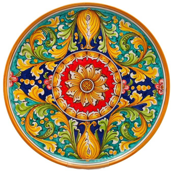 piatto-ceramica-caltagirone-ornato-decorato-ilrustico