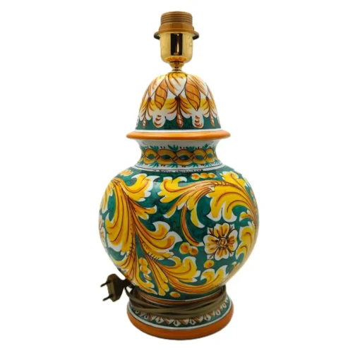 lume-ceramica-caltagirone-ornato-decorato-ilrustico