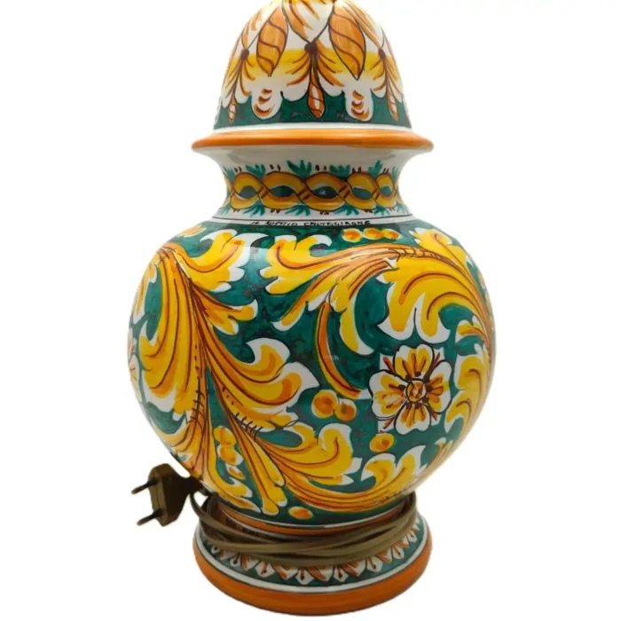 lume-ceramica-caltagirone-ornato-decorato-ilrustico