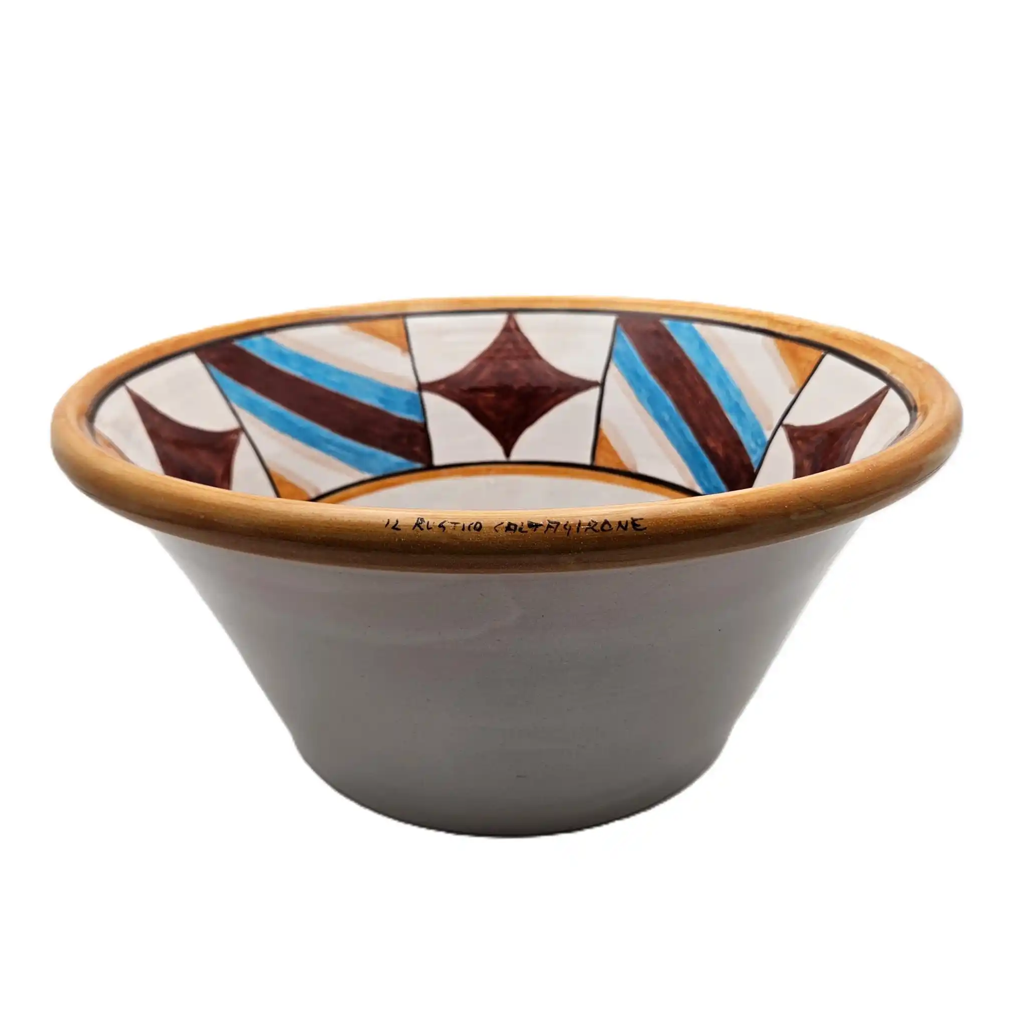 Caltagirone Ceramic “Lemmo” Sink Geometric decoration