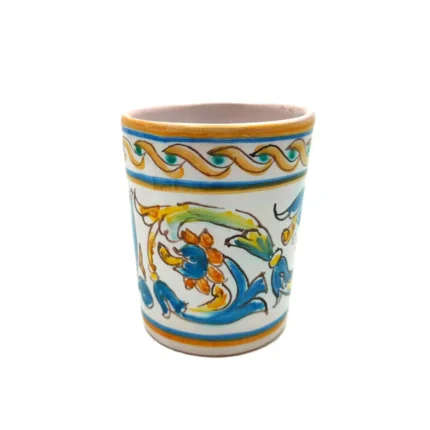 bicchiere-ceramica-caltagirone-decorato-ilrustico