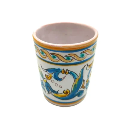 bicchiere-ceramica-caltagirone-decorato-ilrustico