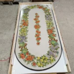 Oval Lava Stone Table "Fruits" - Image 2