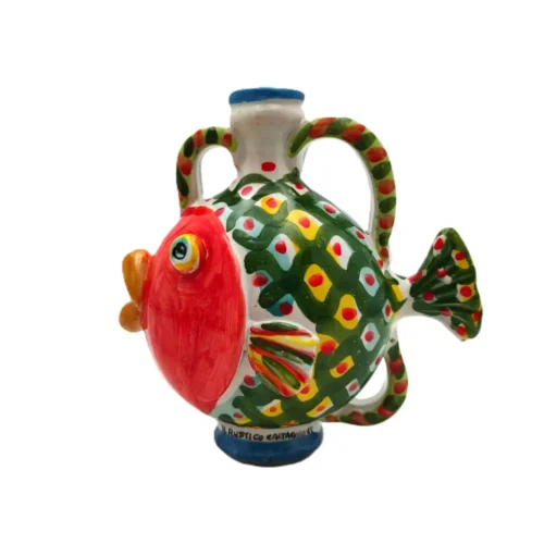 pesce-ceramica-caltagirone-decorato-ilrustico