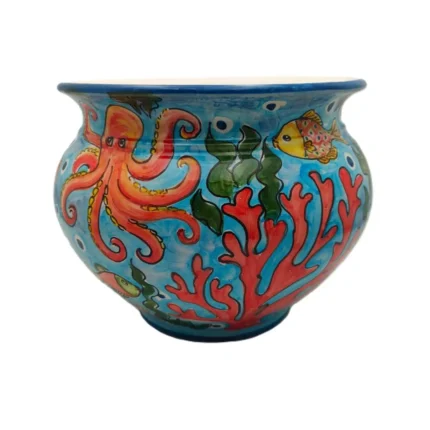 portapiante-ceramica-caltagirone-decorato-ilrustico